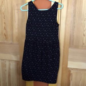 Anne Taylor Loft black with white polka dot dress